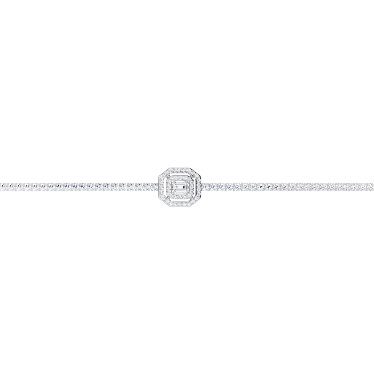3.00ct Round Fancy Certified Lab Diamond Bracelet