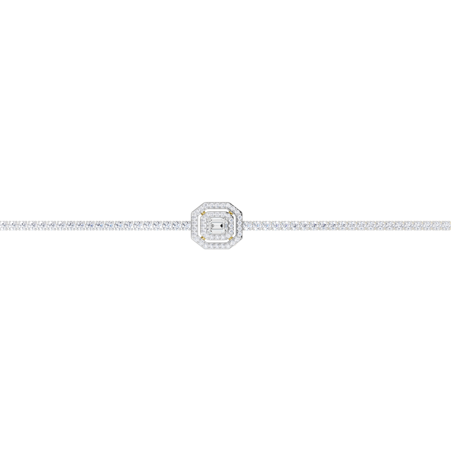 3.00ct Round Fancy Certified Lab Diamond Bracelet