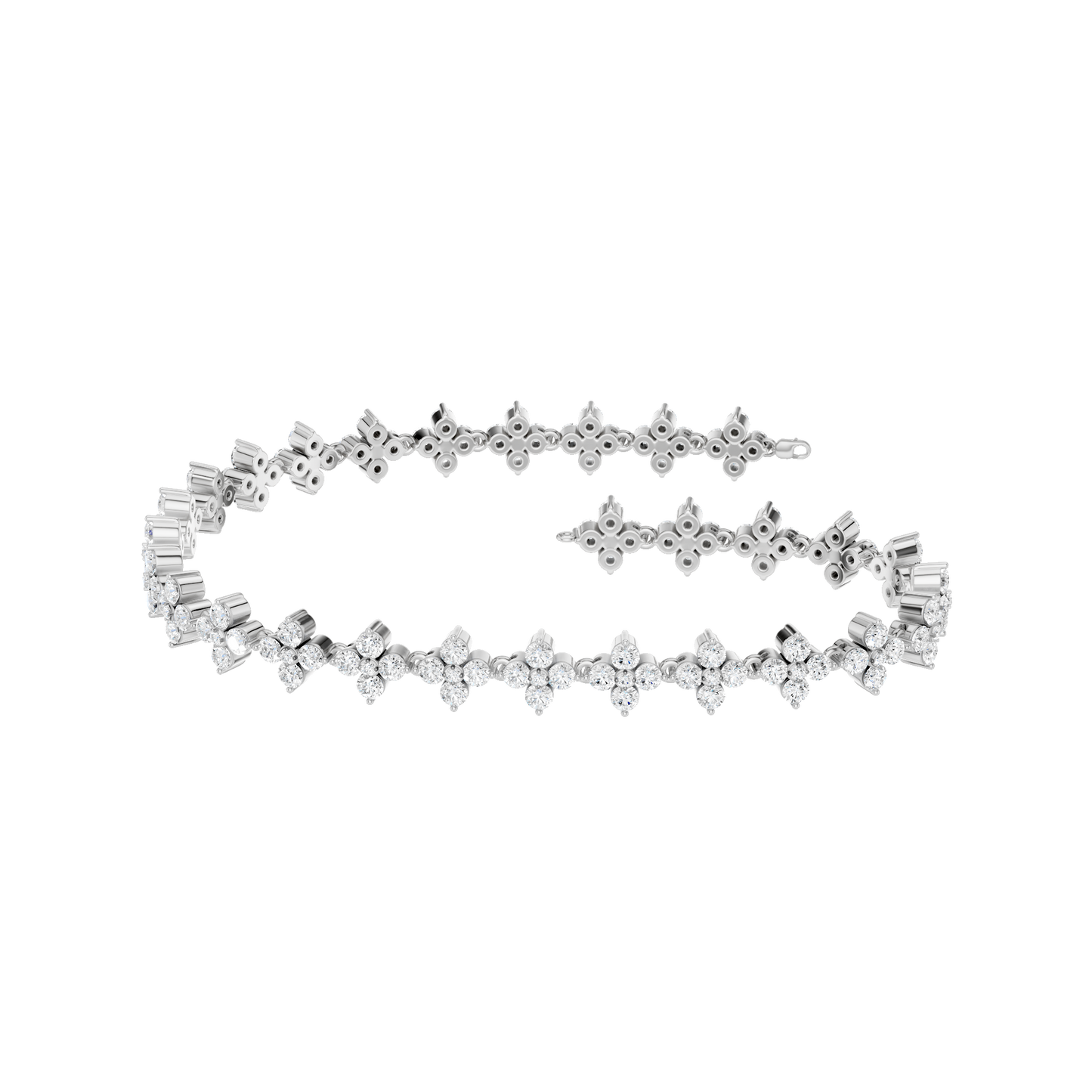 3.00ct Round Certified Lab Diamond Bracelet