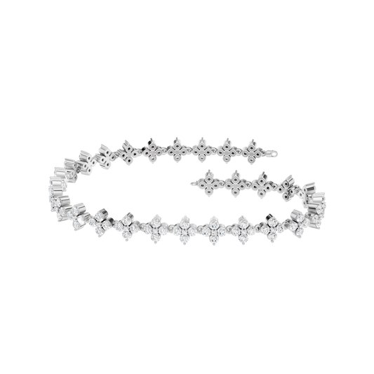 3.00ct Round Certified Lab Diamond Bracelet