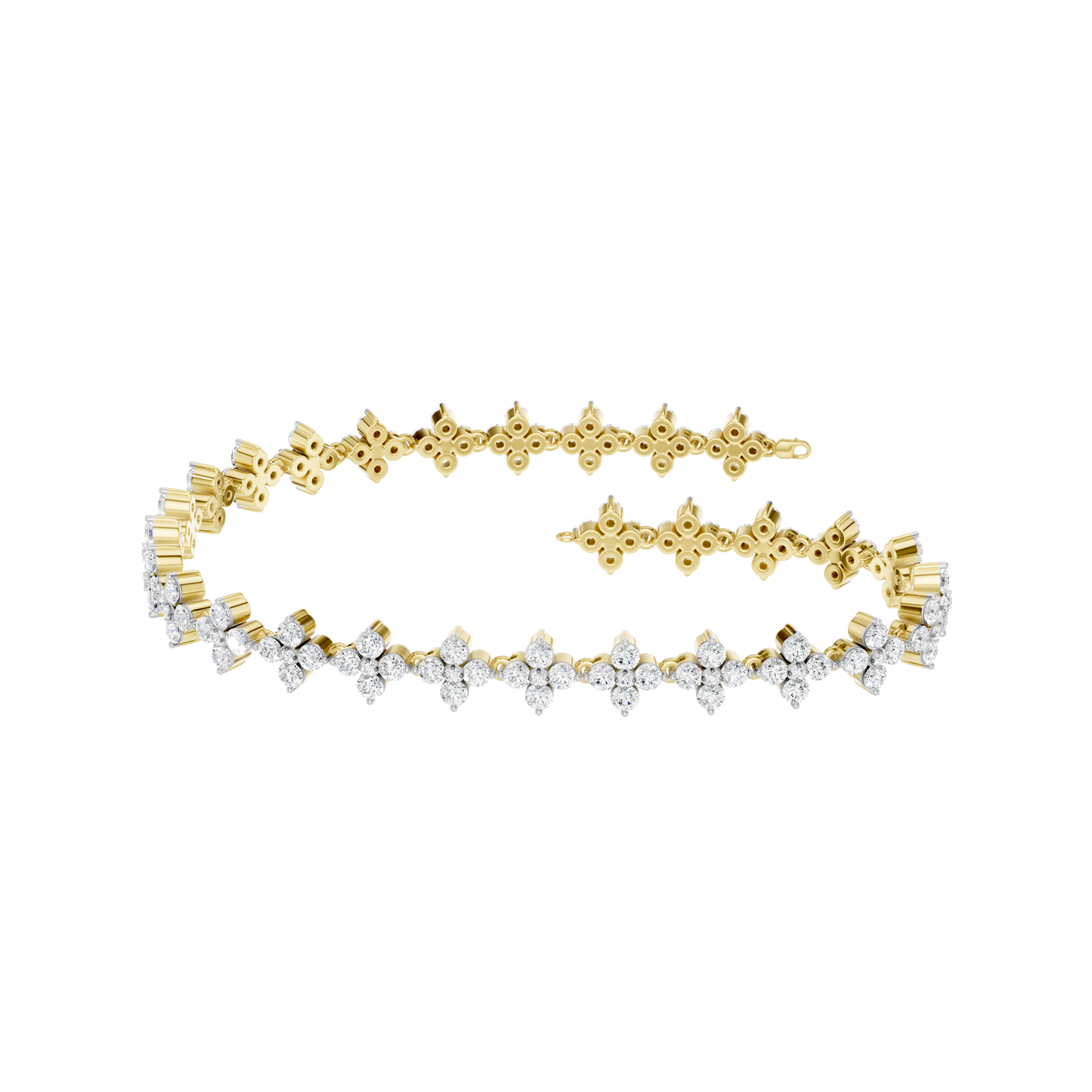 3.00ct Round Certified Lab Diamond Bracelet