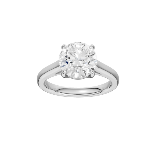 3.00ct Round Certified Solitaire Lab Diamond Ring
