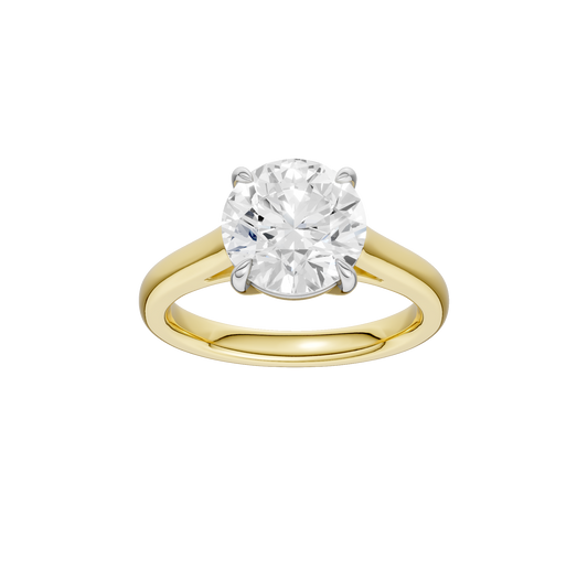 3.00ct Round Certified Solitaire Lab Diamond Ring