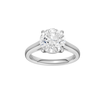3.00ct Round Certified Solitaire Lab Diamond Ring
