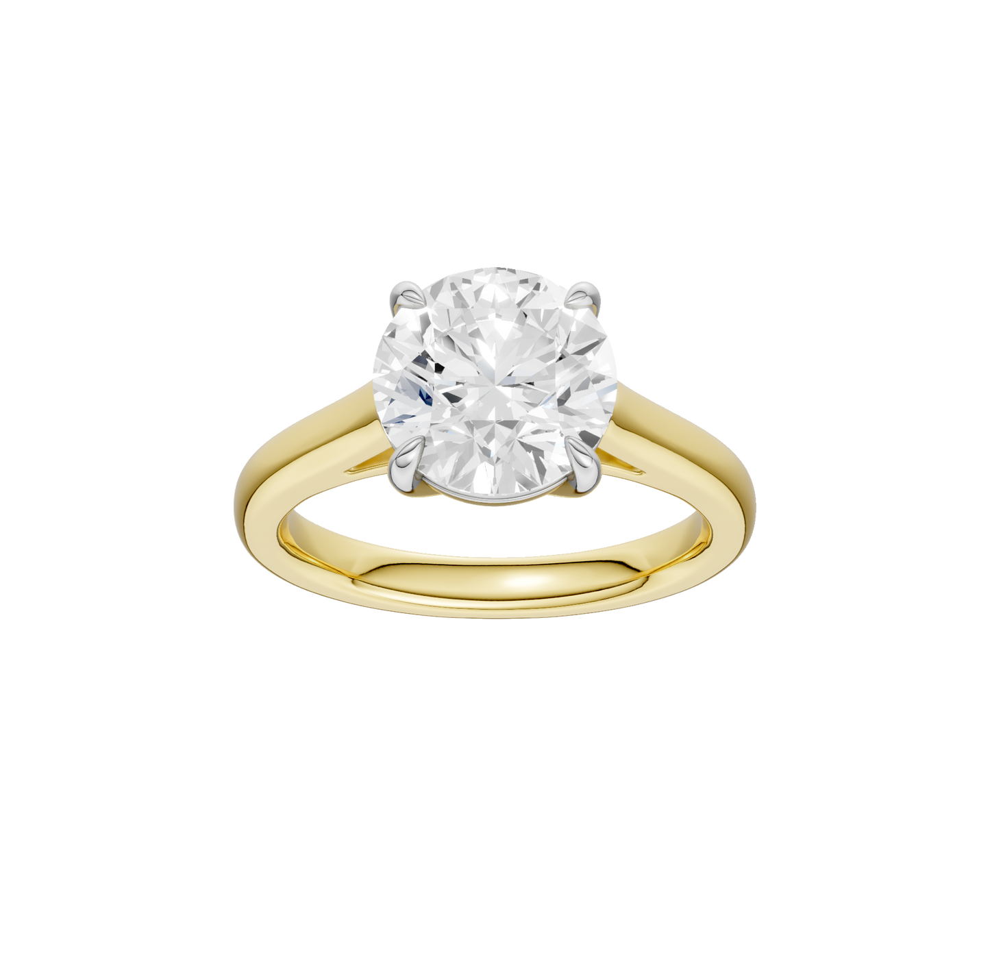 3.00ct Round Certified Solitaire Lab Diamond Ring