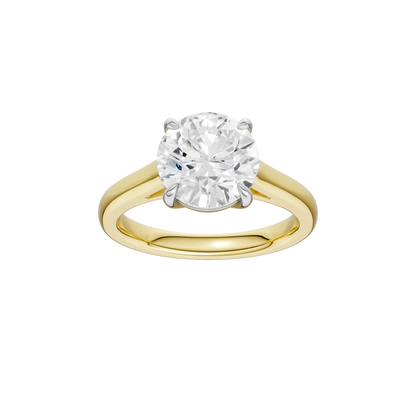 3.00ct Round Certified Solitaire Lab Diamond Ring