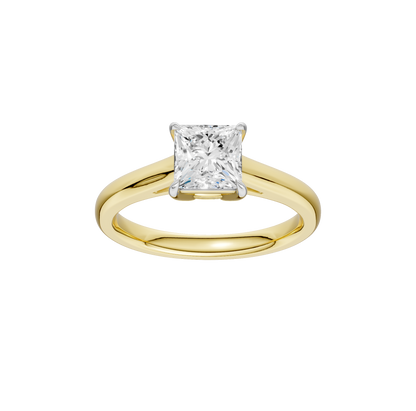 1.25ct Princess Certified Solitaire Lab Diamond Ring