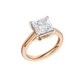 3.00ct Princess Certified Solitaire Lab Diamond Ring