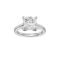 3.00ct Princess Certified Solitaire Lab Diamond Ring