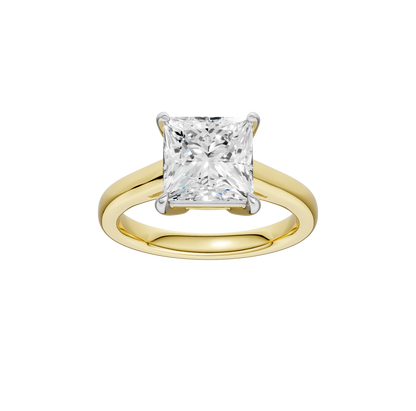 3.00ct Princess Certified Solitaire Lab Diamond Ring