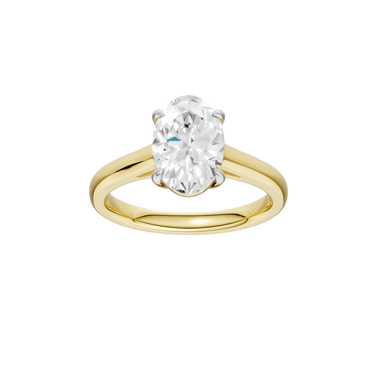 2.00ct Oval Certified Solitaire Lab Diamond Ring