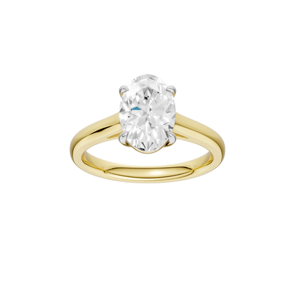 2.00ct Oval Certified Solitaire Lab Diamond Ring