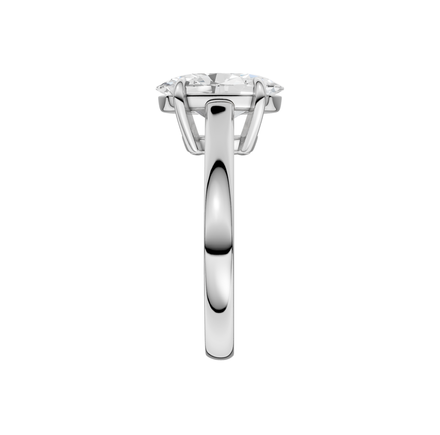 3.00ct Oval Certified Solitaire Lab Diamond Ring