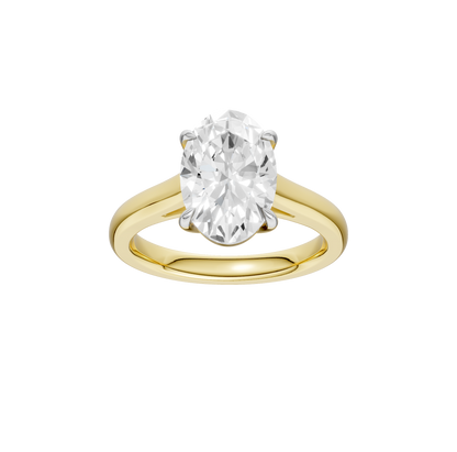 3.00ct Oval Certified Solitaire Lab Diamond Ring