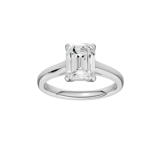 2.00ct Emerald Certified Solitaire Lab Diamond Ring