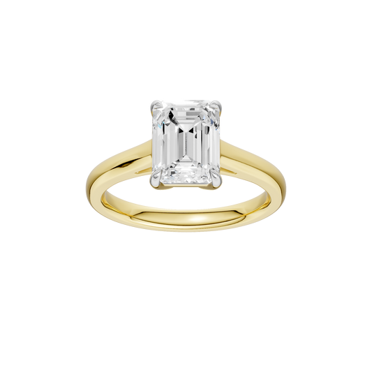 2.00ct Emerald Certified Solitaire Lab Diamond Ring