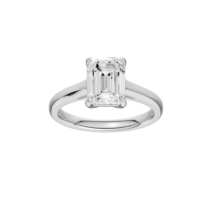 2.00ct Emerald Certified Solitaire Lab Diamond Ring