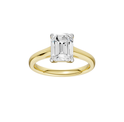 2.00ct Emerald Certified Solitaire Lab Diamond Ring