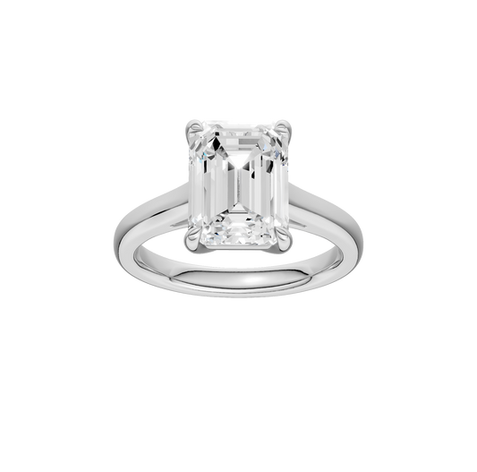 3.00ct Emerald Certified Solitaire Lab Diamond Ring