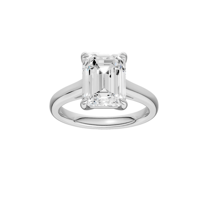 3.00ct Emerald Certified Solitaire Lab Diamond Ring