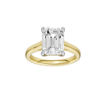 3.00ct Emerald Certified Solitaire Lab Diamond Ring