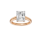 3.00ct Radiant Certified Solitaire Lab Diamond Ring