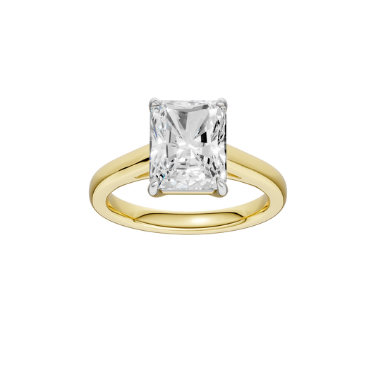 3.00ct Radiant Certified Solitaire Lab Diamond Ring