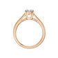 1.00ct Cushion Certified Solitaire Lab Diamond Ring