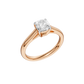 1.00ct Cushion Certified Solitaire Lab Diamond Ring