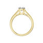 1.00ct Cushion Certified Solitaire Lab Diamond Ring