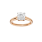1.50ct Cushion Certified Solitaire Lab Diamond Ring