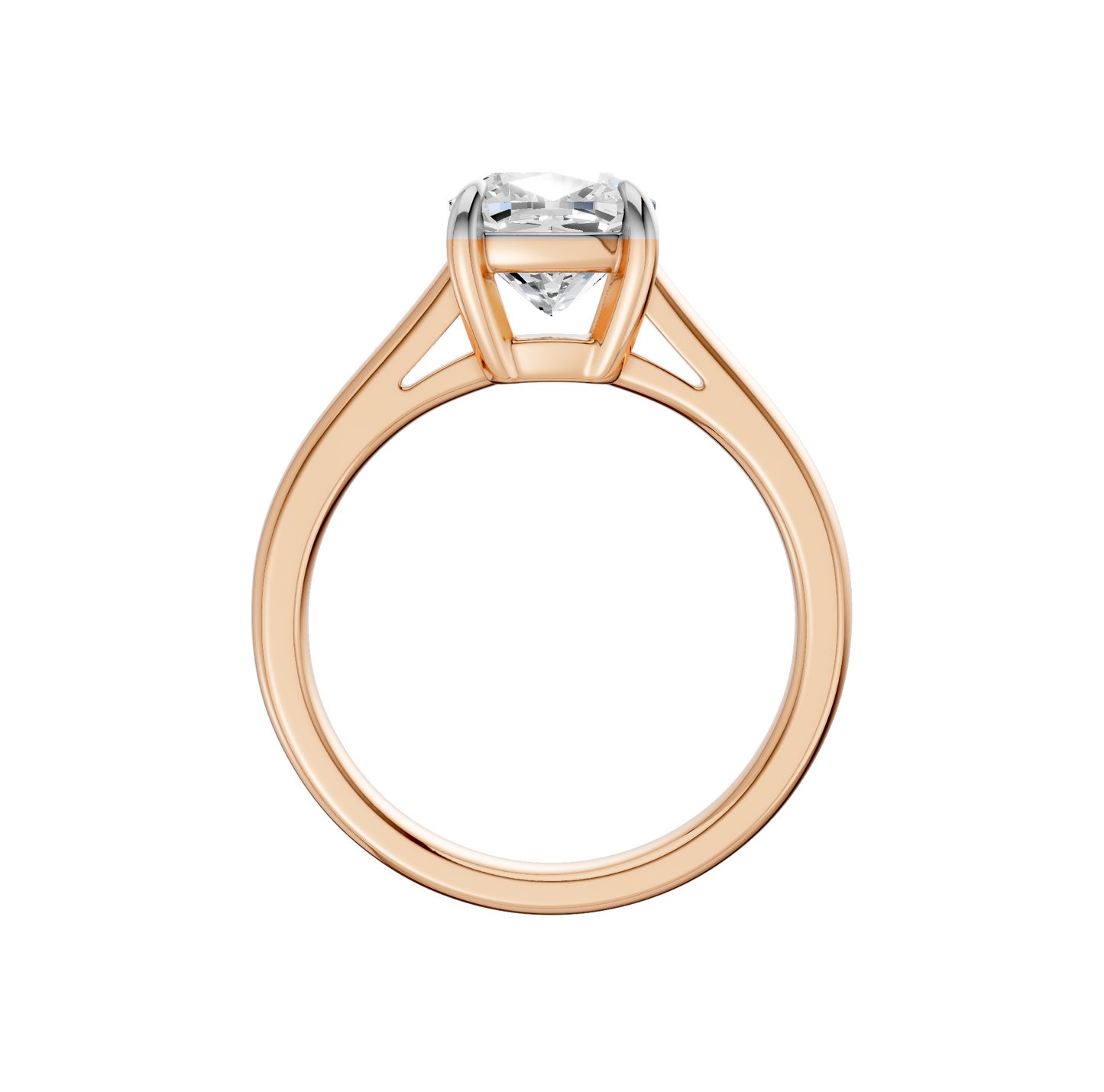 2.00ct Cushion Certified Solitaire Lab Diamond Ring