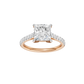 2.25ct Princess Certified Solitaire Lab Diamond Ring