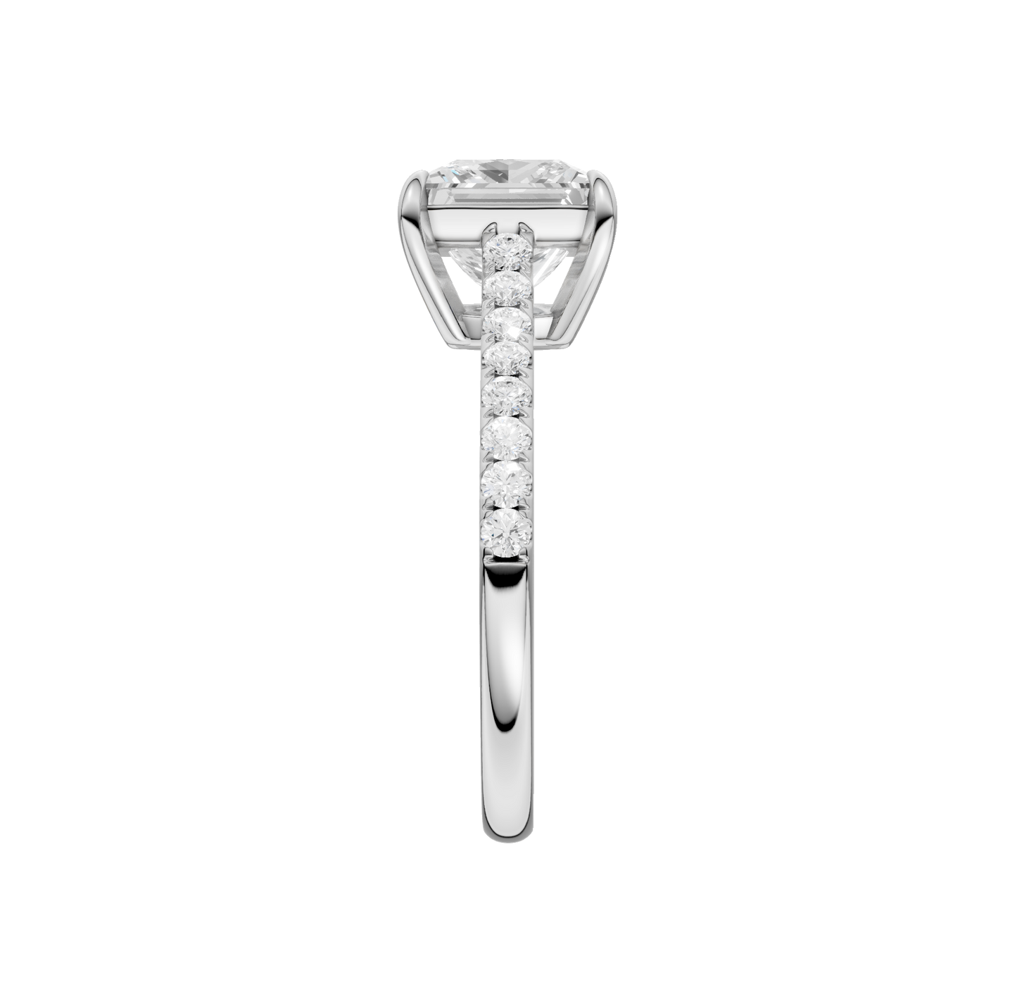 2.25ct Princess Certified Solitaire Lab Diamond Ring