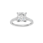 2.25ct Princess Certified Solitaire Lab Diamond Ring