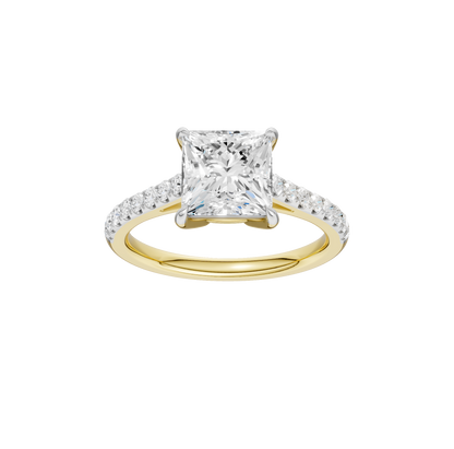 2.25ct Princess Certified Solitaire Lab Diamond Ring