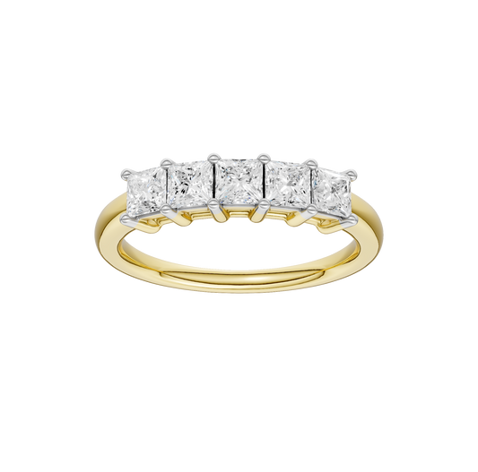 1.00ct Princess Certified Lab Diamond Band