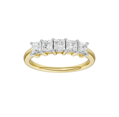 1.00ct Princess Certified Lab Diamond Band