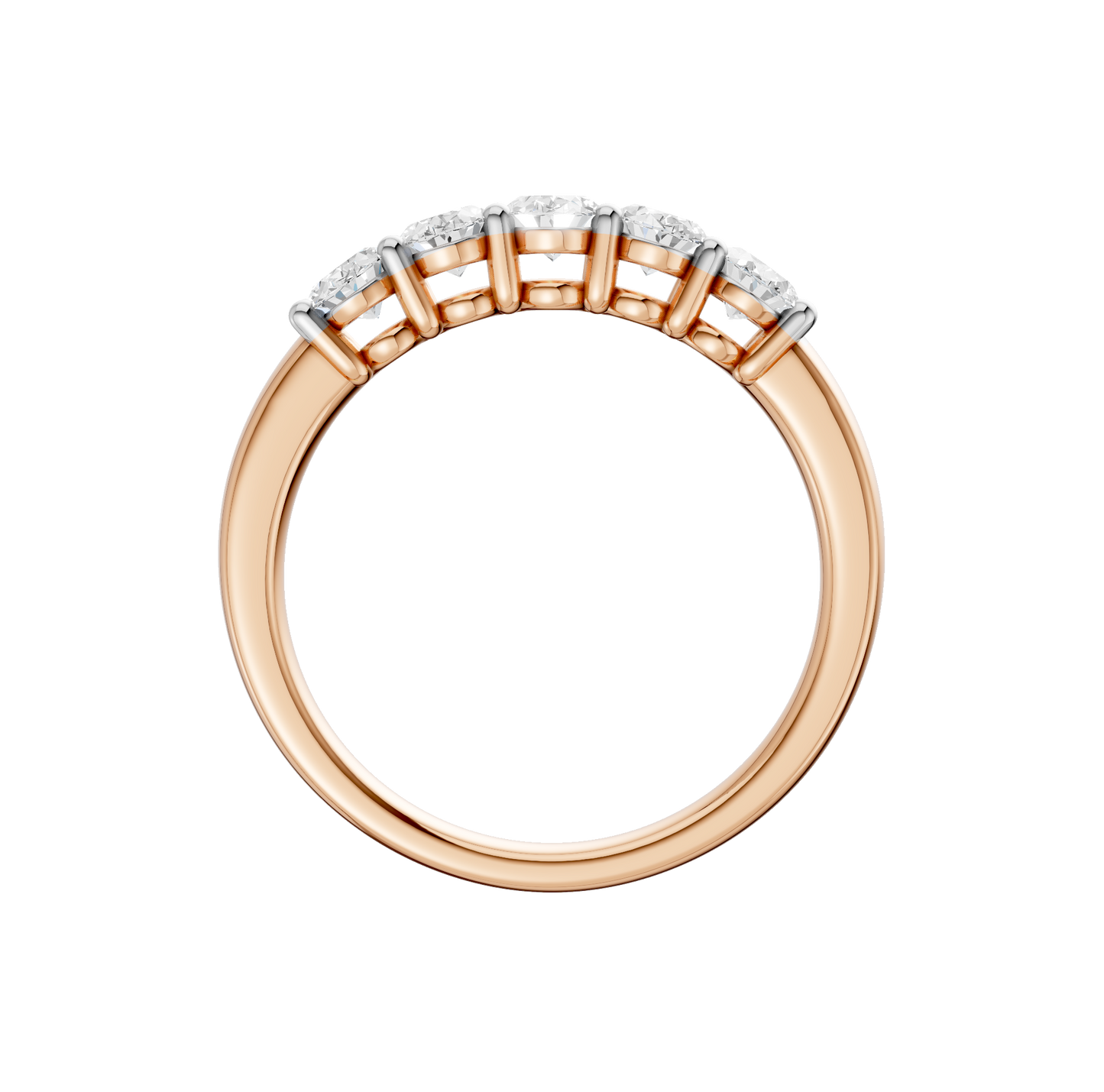1.00ct Oval Certified Lab Diamond Band