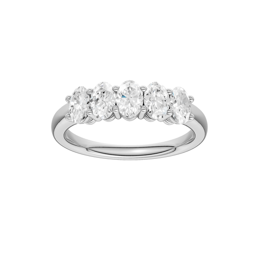 1.00ct Oval Certified Lab Diamond Band