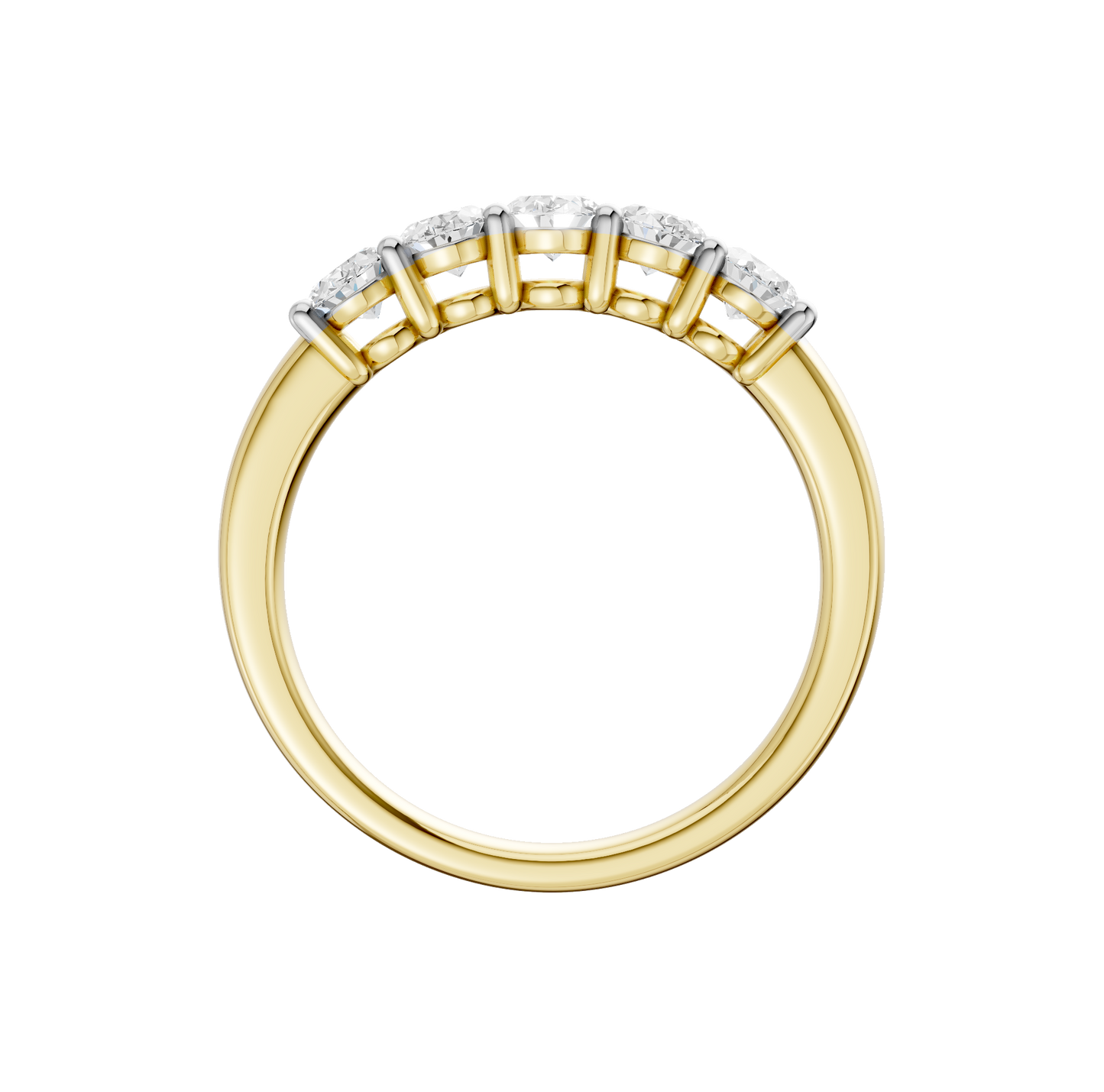 1.00ct Oval Certified Lab Diamond Band