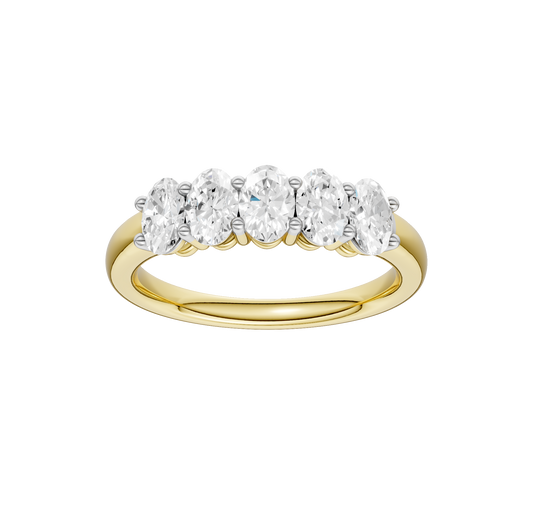1.00ct Oval Certified Lab Diamond Band