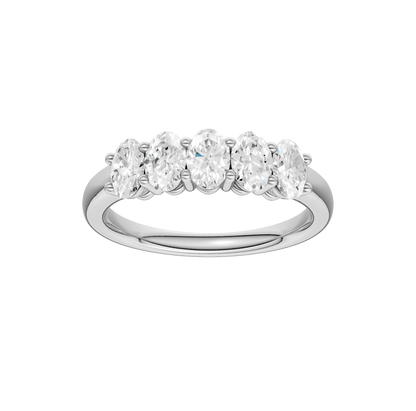 1.00ct Oval Certified Lab Diamond Band