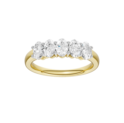 1.00ct Oval Certified Lab Diamond Band