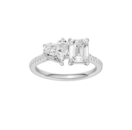 2.15ct Emerald Certified Lab Diamond Ring