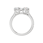 2.15ct Heart & Round Certified Lab Diamond Ring
