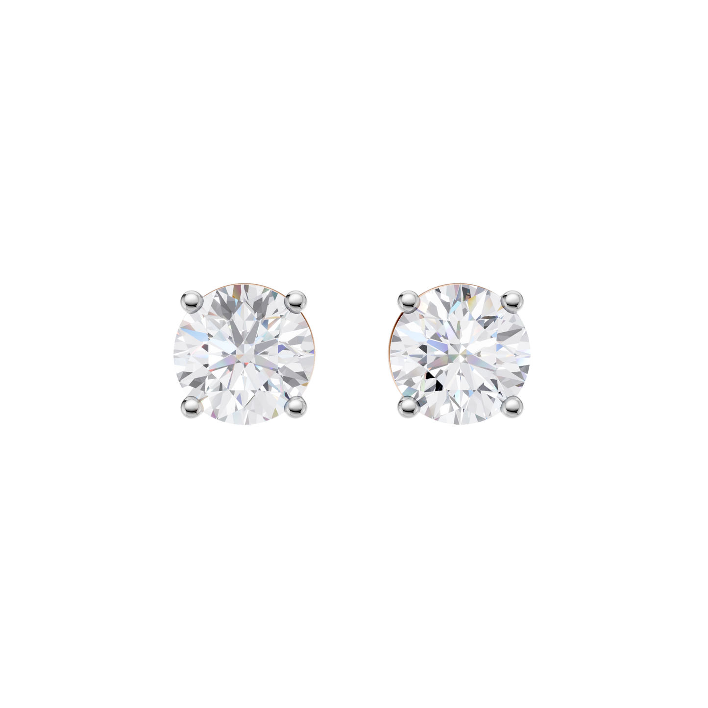 2.00ct Round Certified Lab Diamond Stud Earring