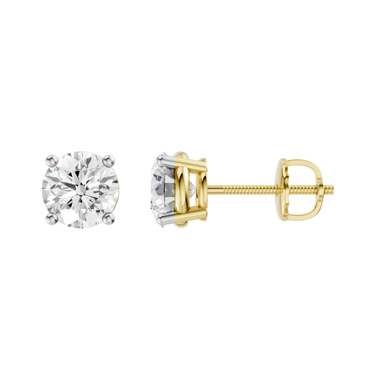 2.00ct Round Certified Lab Diamond Stud Earring
