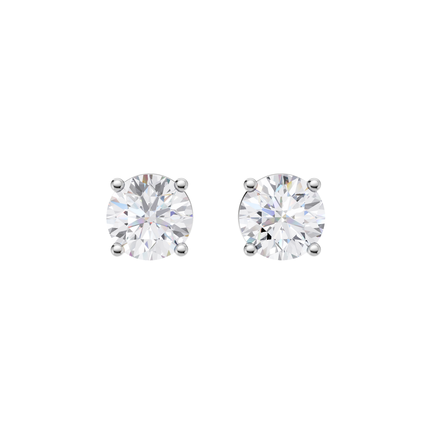 2.00ct Round Certified Lab Diamond Stud Earring