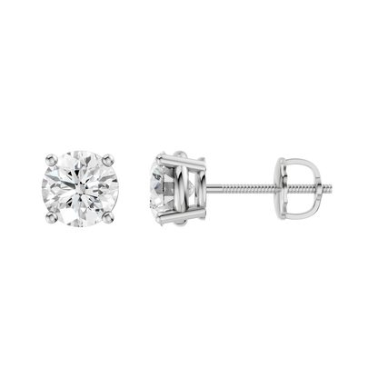 2.00ct Round Certified Lab Diamond Stud Earring